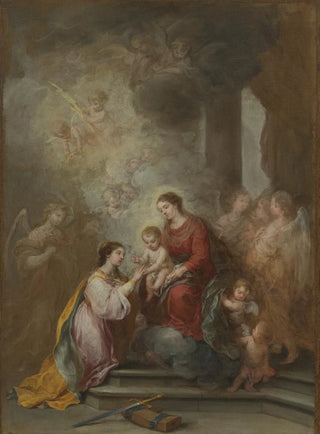 Bartolom Estebn Murillo - The Mystic Marriage of Saint Catherine.webp