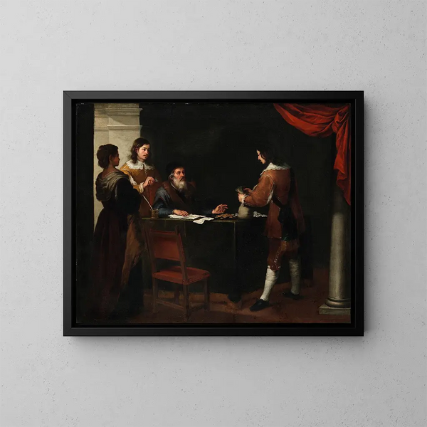 Il Figliol Prodigo che riceve la sua parte - Bartolomé Esteban Murillo — quadro incorniciato alla parete