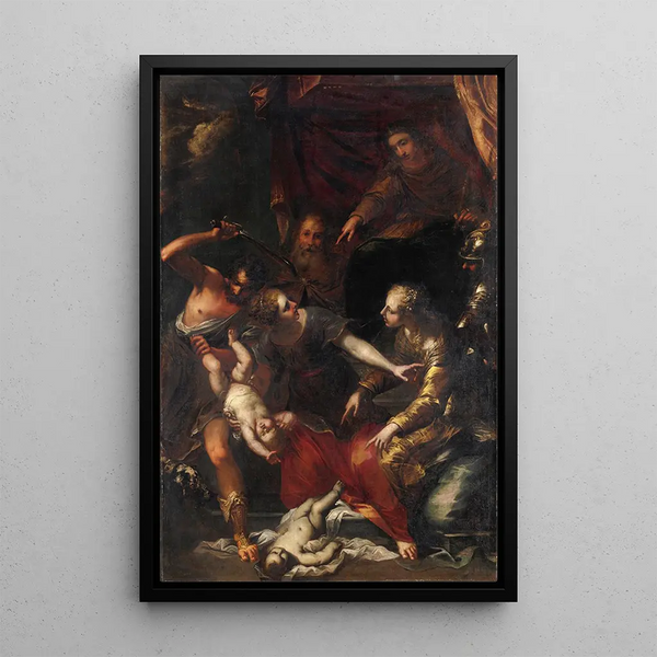 Riproduzione del dipinto Il giudizio di Salomone - Bartolomeo Biscaino