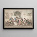 Interno di un'osteria romana - Bartolomeo Pinelli — quadro incorniciato alla parete