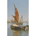 Riproduzione del dipinto Bateaux da pesca nella laguna, Venezia - Antonietta Brandeis