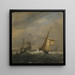 Bateaux di pesca in un porto - Willem van de Velde il Giovane — quadro incorniciato alla parete