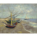 Riproduzione del dipinto Bateaux de pêche sur la plage des Saintes-Maries-de-la-Mer - Vincent van Gogh