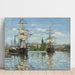 Riproduzione del dipinto Bateaux sur la Seine à Rouen - Claude Monet