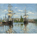 Riproduzione del dipinto Bateaux sur la Seine à Rouen - Claude Monet