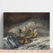 Riproduzione del dipinto Bateaux trasportanti ancore verso le navi da guerra olandesi - Joseph Mallord William Turner