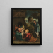 Santa Famiglia con un pastore - Battista Dossi — quadro incorniciato alla parete