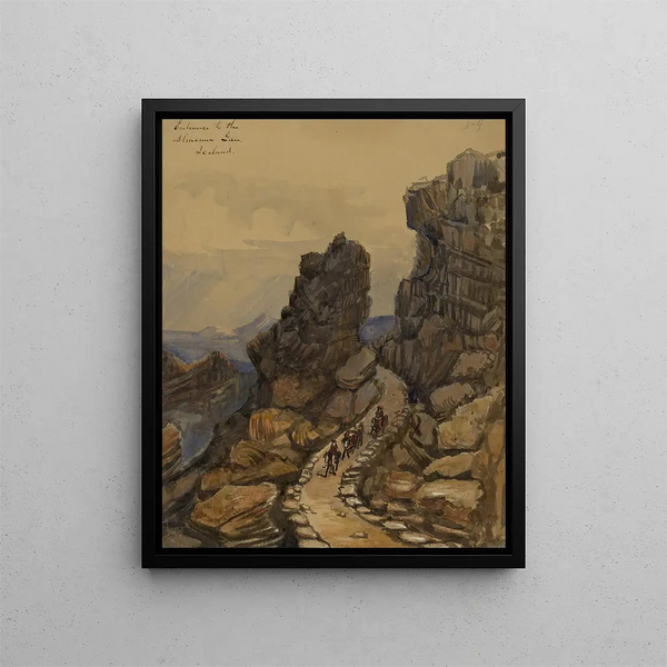 Entrée de l'Almanna Gau, par exemple Almannagj Islande - Bayard Taylor — quadro incorniciato alla parete