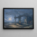 Paesaggio marino con rovina - Bello Brivio — quadro incorniciato alla parete