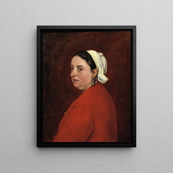 Benet Mercad - Portrait of Senyora Anita with Red Dress.webp