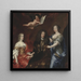 Bengt Horn af Minne 1623-1678 con le sue due mogli Margaretha Sparre e Ingeborg Banr - David Klöcker Ehrenstrahl — quadro incorniciato alla parete