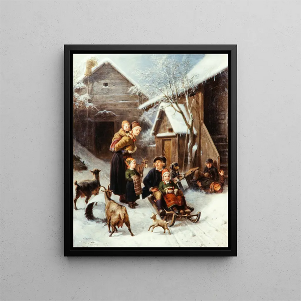 Bengt Nordenberg - Tobogganing Dalecarlian Scene.webp