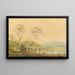 Vista dal molo delle navi da crociera a Frenchtown, guardando verso Elk Creek - Benjamin Henry Latrobe — quadro incorniciato alla parete