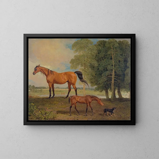 Benjamin Marshall - Broodmare With Foal And A Terrier.webp