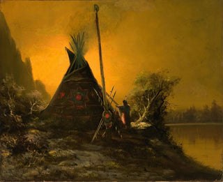 Benjamin Raborg - Night Scene Of Indian Tipi.webp