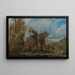 Attacco in Inghilterra nel Pleistocene - Benjamin Waterhouse Hawkins — quadro incorniciato alla parete