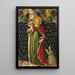Santa Ursula con due angeli e donatore - Benozzo Gozzoli — quadro incorniciato alla parete
