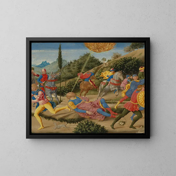 La conversion de saint Paul - Benozzo Gozzoli — quadro incorniciato alla parete