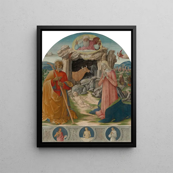La Natività - Benvenuto di Giovanni — quadro incorniciato alla parete