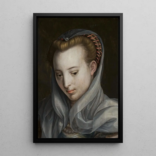 Bernaert de Rijckere - Head of a woman looking down to the right.webp