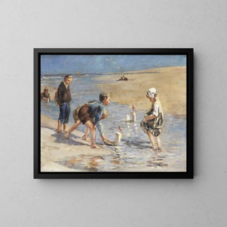 Bernard Blommers - Children playing on the beach.webp