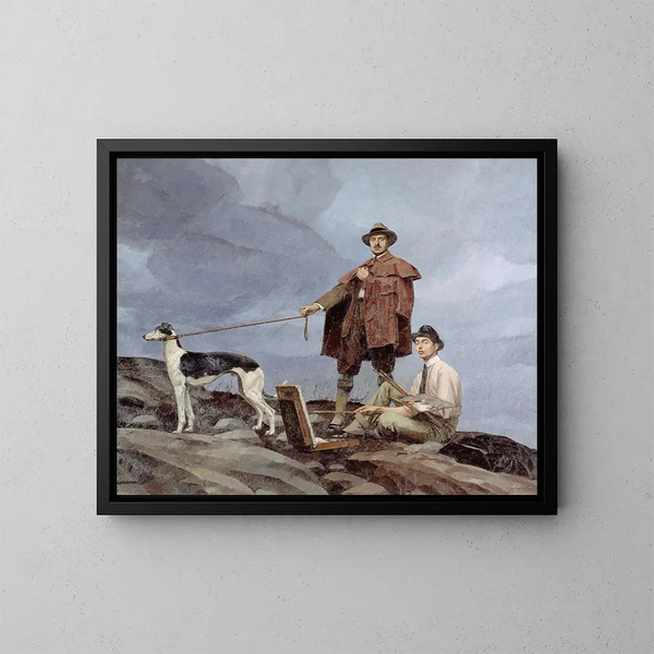 Dunoyer de Segonzac e Boussingault mentre dipingono - Bernard Boutet de Monvel — quadro incorniciato alla parete