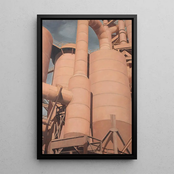 Riproduzione del dipinto Fabbrica siderurgica South Works a Chicago Illinois - Bernard Boutet de Monvel