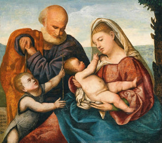 Bernardino Licinio - The Holy Family With The Infant Saint John The Baptist.webp