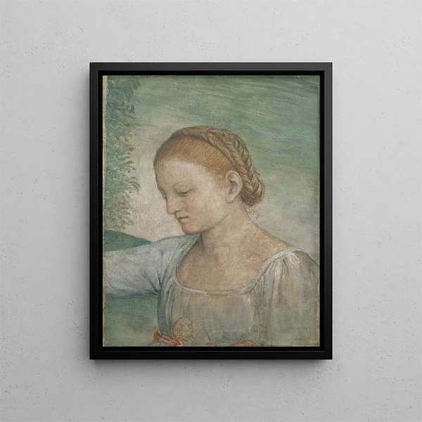 Tête de fille - Bernardino Luini — quadro incorniciato alla parete