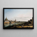 Dresde dalla riva destra dell'Elba sopra il ponte Augusto - Bernardo Bellotto — quadro incorniciato alla parete
