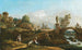 paesaggio capriccio con motivi classici e medievali e alcuni edifici di Dresda - Bernardo Bellotto — vista dell’opera