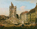 Le rovine della vecchia Kreuzkirche di Dresda - Bernardo Bellotto — vista dell’opera