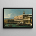 Venezia Una vista del Molo verso ovest con il Palazzo Ducale e il lato sud della Piazzetta - Bernardo Bellotto — quadro incorniciato alla parete