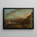 Vista di Varsavia dalla terrazza del castello reale - Bernardo Bellotto — quadro incorniciato alla parete