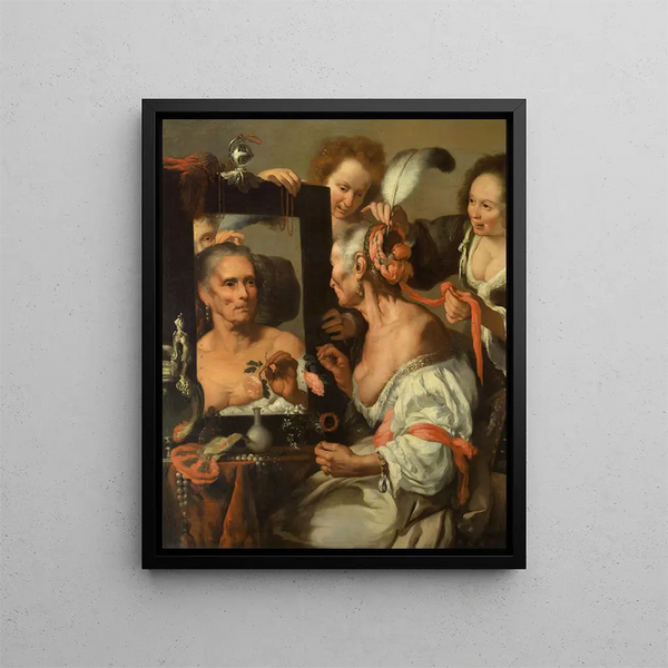 Vanità - Bernardo Strozzi — quadro incorniciato alla parete