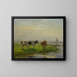 Bernardus Antonie van Beek - Cows in the Meadow.webp