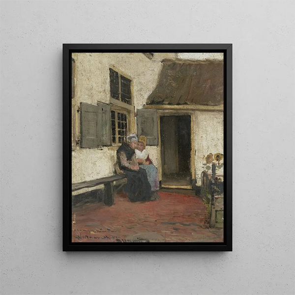 Potins de voisinage - Bernardus Johannes Blommers — quadro incorniciato alla parete