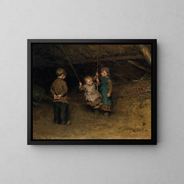 Le balancement - Bernardus Johannes Blommers — quadro incorniciato alla parete