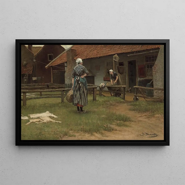 Giorno di lavaggio - Bernardus Johannes Blommers — quadro incorniciato alla parete