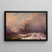 Paesaggio innevato - Bernhard Fiedler — quadro incorniciato alla parete