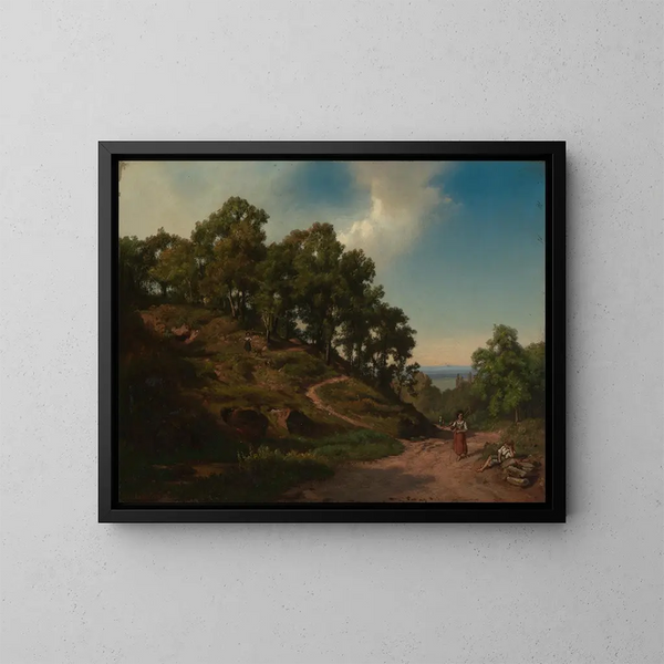 Paesaggio italiano - Bernhard Fries — quadro incorniciato alla parete