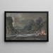 Paesaggio Invernale al Chiaro di Luna, a Destra dei Contadini che Mantengono un Grande Fuoco - Bernhard Hendrik Thier — quadro incorniciato alla parete