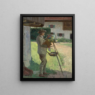 Bernhard Klinckerfu - Theodor Hummel beim Malen in PrienHarras.webp