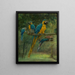 Aras blu e gialli - Berthe Art — quadro incorniciato alla parete