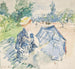 Una donna seduta su una panchina in viale del Bosco - Berthe Morisot — vista dell’opera