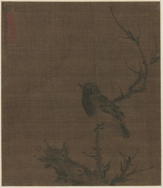 Bian Wenjin - Sleeping Bird on a Prunus Branch.webp