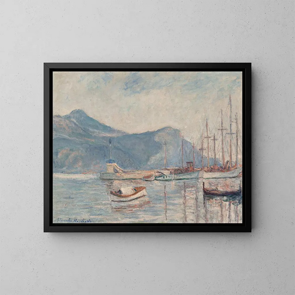I barche nel porto - Blanche Hoschedé-Monet — quadro incorniciato alla parete
