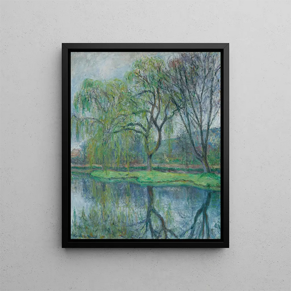 Gli grandi alberi nello stagno di Giverny - Blanche Hoschedé-Monet — quadro incorniciato alla parete