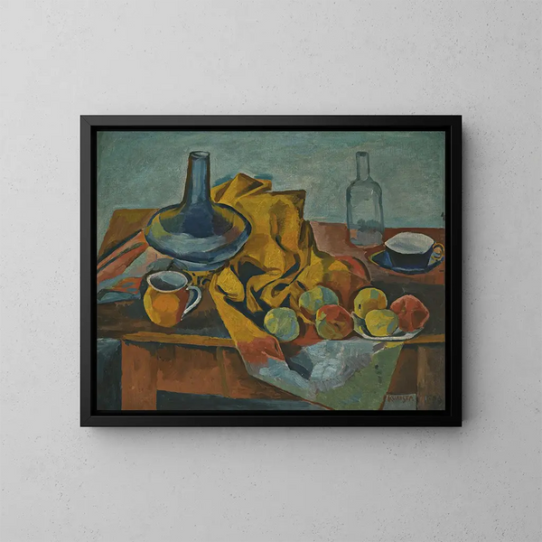 Nature morte con frutta - Bohumil Kubišta — quadro incorniciato alla parete