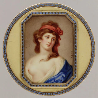 Boîte à tabac avec portrait d'une femme - Carl Christian Kanz